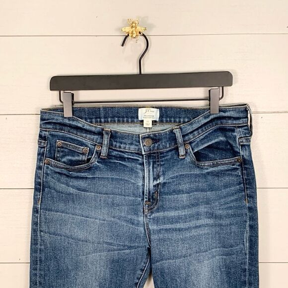 J Crew selvedge toothpick woman’s size 30 denim jeans medium blue wash color - Picture 1 of 10